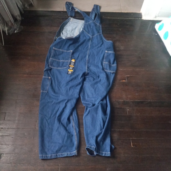 Berne Overalls Mens 50X28 Blue Denim Relaxed Fit Bib Unlined Workwear Carpenter - Picture 7 of 7